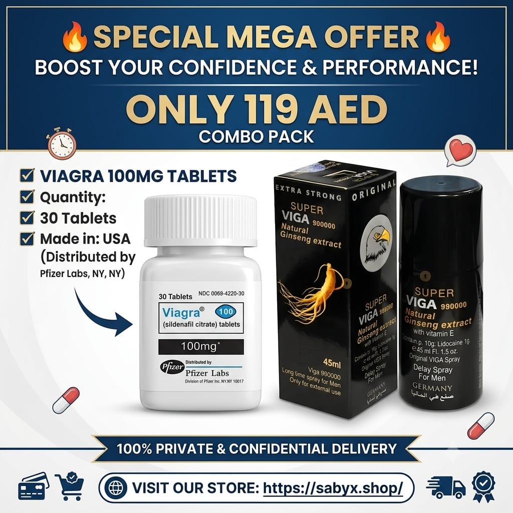 Ultimate Performance Combo Pack - 30 Tablets (100mg) + Super Viga 990000 Delay Spray (45ml) (Copy)