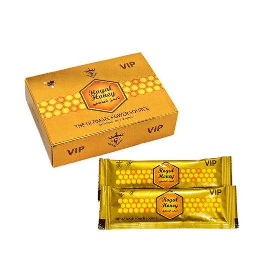 Royal Honey Organic For Men Jelly Bee Pollen 100% Pure Mixed Herbals 12 Sachet